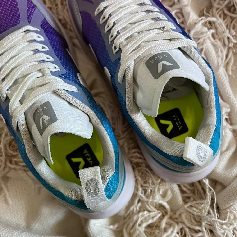Veja Condor 2 Alveomesh Joliee Foulee Sneakers White Purple Blue US 7 NEW